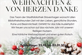 Weihnachtswünsche aus der Stadtbibliothek Stavenhagen